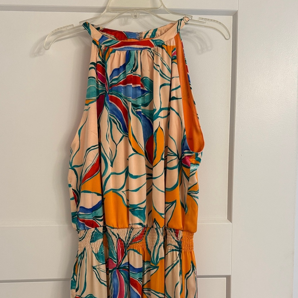 Colorful Halter Neck Dress
